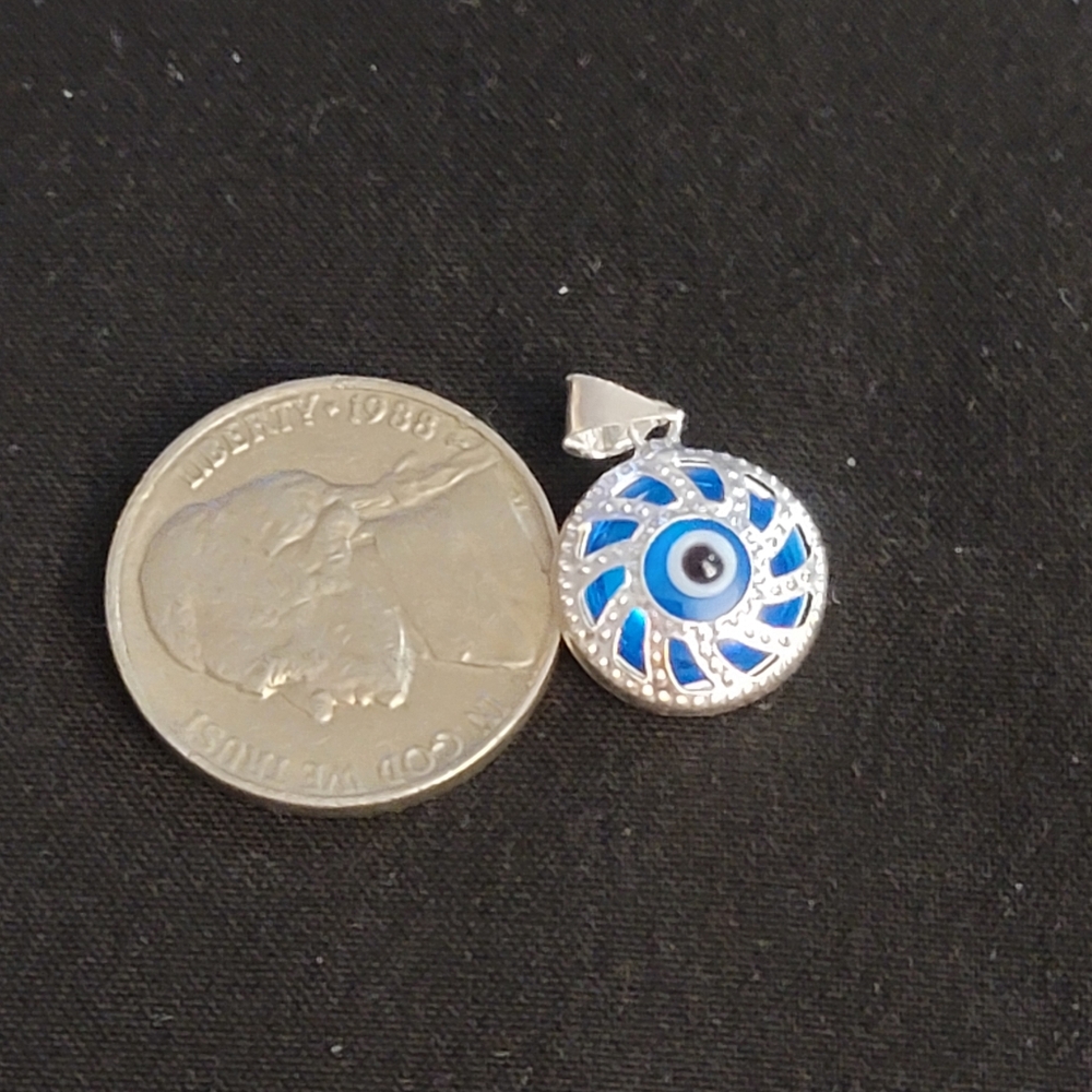 Elegant Blue and Silver Pendant